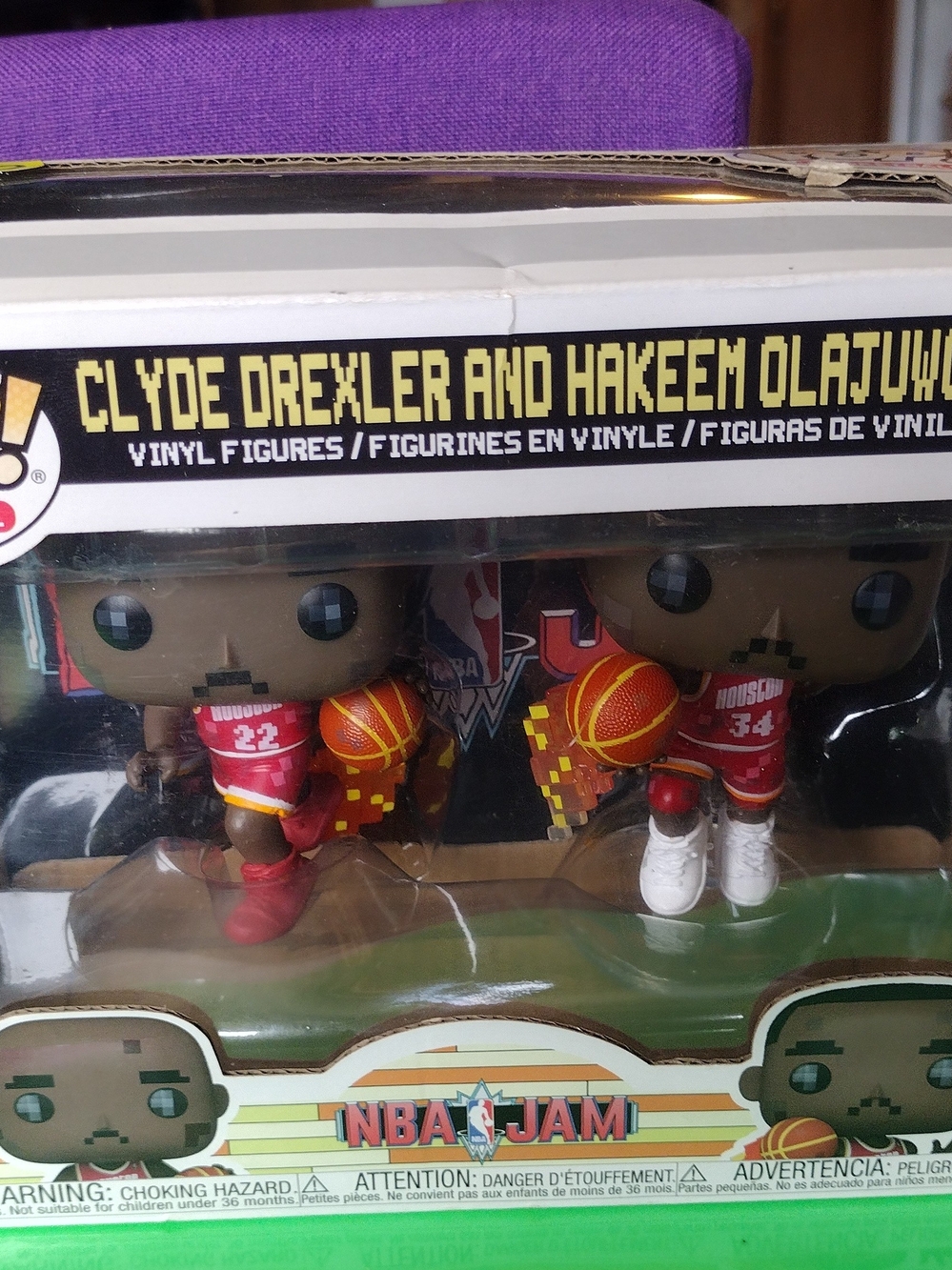 pop NBA Jam Clyde Drexler & Hakeem Olajuwon Vinyl Figures - Red